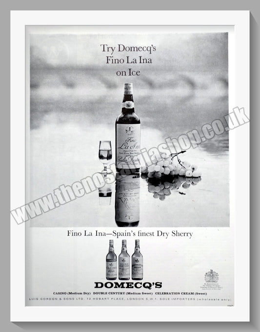 Domecq Dry Sherry. Original  Advert 1966 (ref AD300380)