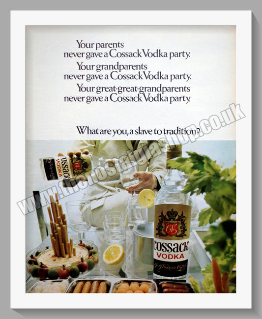 Cossack Vodka. Original  Advert 1969 (ref AD300387)