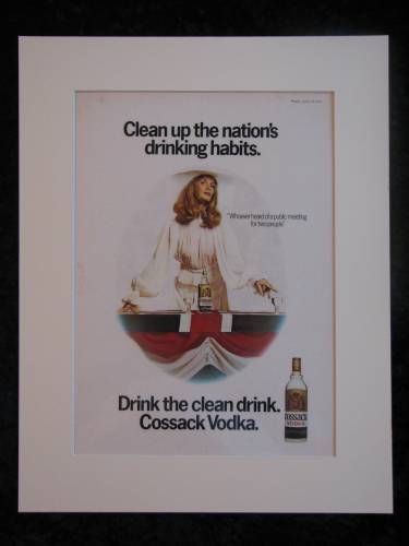 Cossack Vodka Original advert 1972 (ref AD215)