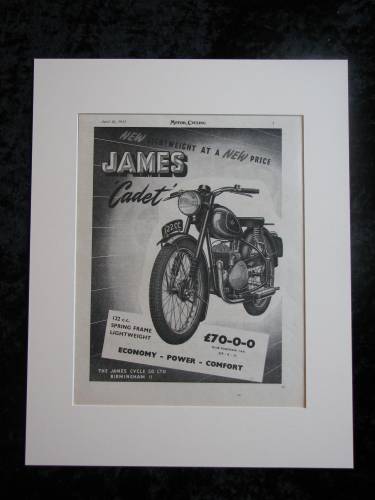 James Cadet original advert 1953 (ref AD338)