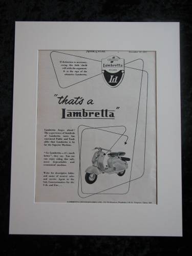 Lambretta original advert 1953 (ref AD360) – The Nostalgia Shop