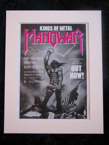 Manowar Kings Of Metal original advert 1988 (ref AD378)