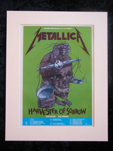 Metallica Harvester of Sorrow  original advert 1988 (ref AD390)