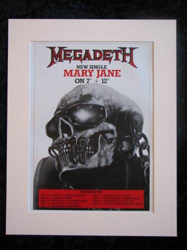 Megadeth Mary Jane  Original advert 1988 (ref AD393)